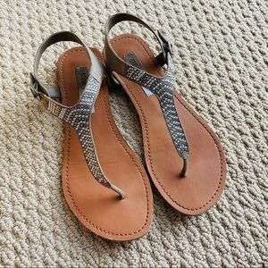 Steve Madden Rhinestone Flat Sandals